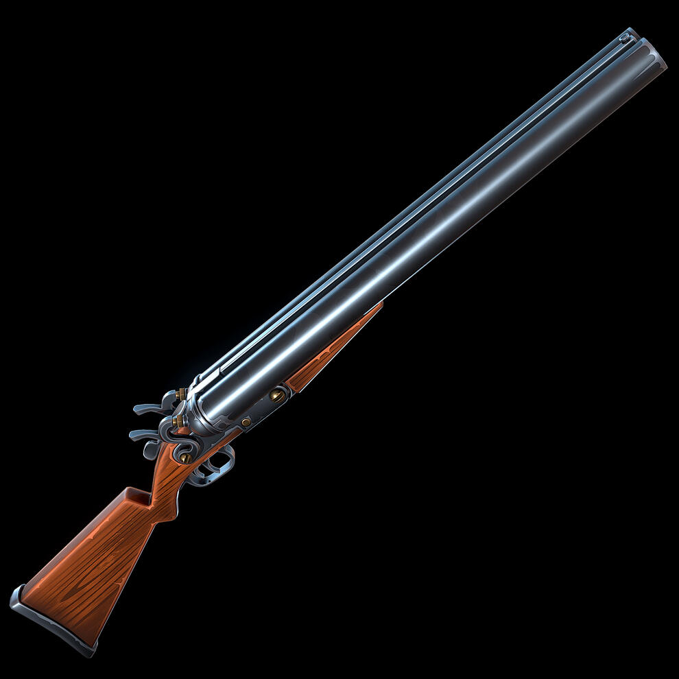 Stylized Double-barreled Shotgun Stylized Double-barreled Shotgun