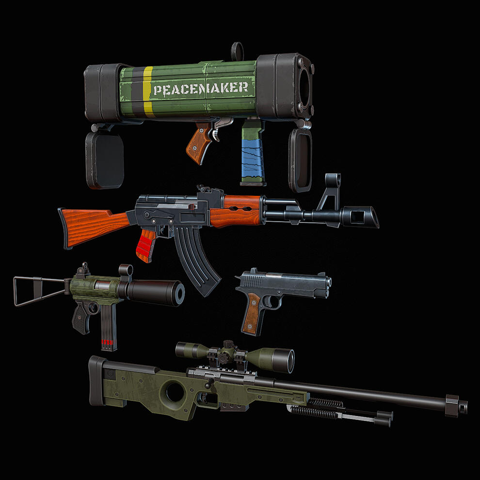 Collection of Stylized Weapons Collection of Stylized Weapons